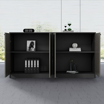 優樂悅~BD8082文件柜矮柜地柜儲物木質辦公室隔斷柜資料檔案帶鎖辦公柜子【可開發票】 免運 辦公桌