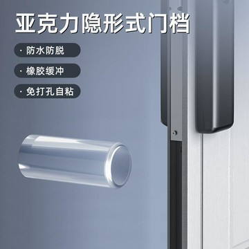 🔥臺灣出貨🔥門後防撞器透明門擋免打孔入戶門浴室門門頂器防碰門阻靜音神器FGT