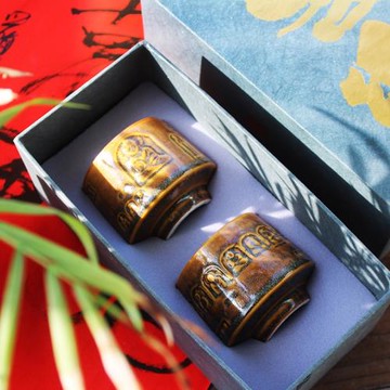 皿喃茶事敦煌石窟國風文創禮品千佛個人茶杯主人杯品茗杯禮盒套裝
