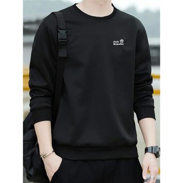 衛衣男圓領純棉春秋款韓版潮牌寬松潮流休閑簡約舒適大碼長袖T恤