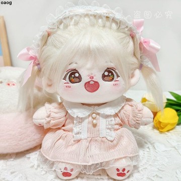 2024新品👍20cm娃衣公主粉色蝴蝶結連衣裙子20厘米棉花娃娃公仔換裝無屬性