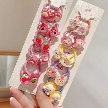 🎀biubiu童裝🎀女童髮繩兒童髮圈不傷髮小女孩紮頭髮小皮筋寶寶可愛卡通頭繩髮飾