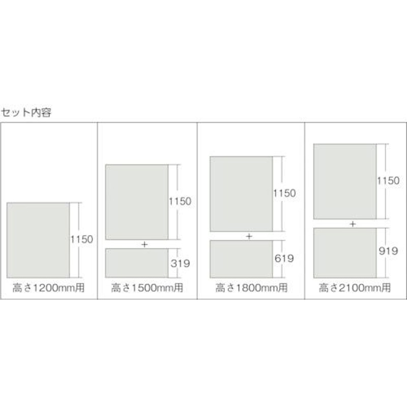 TRUSCO スチール製軽量ボルト式棚用背板 W1200×H1200用 ネオグレー