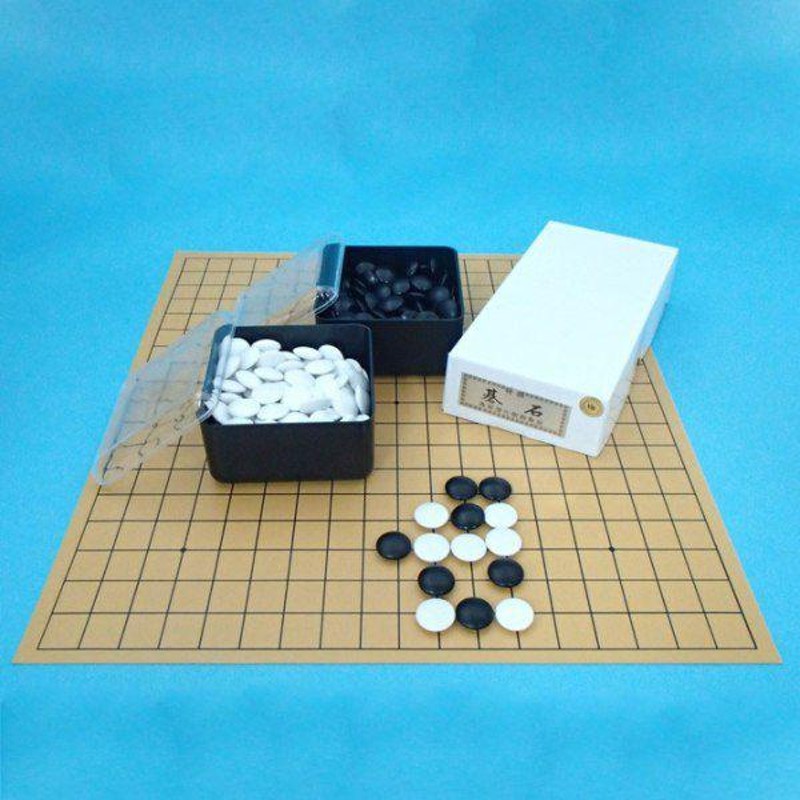 囲碁セット 碁盤と碁石付き 囲碁セット 塩ビの碁盤とP碁石梅（約