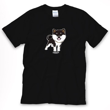 小飯糰 中性T恤 柴柴黑色短T