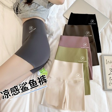 鯊魚褲高腰收腹三分鯊魚褲無痕不捲防走安全褲外穿瑜伽打底安全短褲芭比褲瑜伽打底緊身褲A113 5