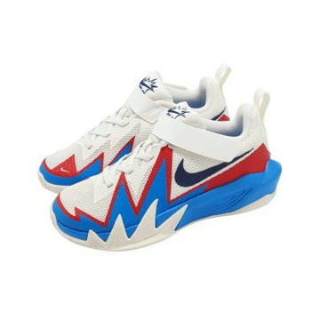 Nike 籃球鞋 ST Dynamite PS 中童 室外 魔鬼氈 白 藍 IH2307-105