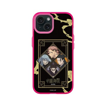 iPhone 15 Clear 粉漾桃 - Jujutsu Kaisen 咒術迴戰 S2 - 澀谷事變戰鬥系列-咒靈組合