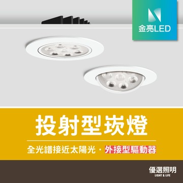 【優選照明】LED全光譜崁燈 高光效投射燈 Ra97高演色 5W/7W 開孔7.5/9.5cm 居家/商業照明