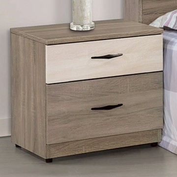 文創集 高利雙色1.6尺二抽床頭櫃-48x40x48cm免組