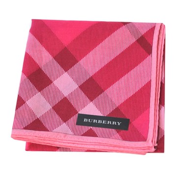 BURBERRY 巴寶莉  經典品牌斜格紋圖騰帕領巾(桃紅色系)