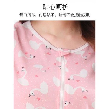 1937女成人短袖后開連體褲睡衣 夏前拉鏈純棉女全棉連體睡褲夏季