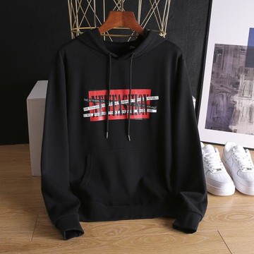 出色性價比！連帽套頭衛衣個性字母印花設計百搭運動休閑剪標上衣