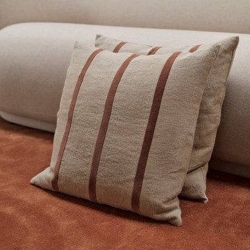丹麥 Ferm LIVING SENTI 條紋抱枕 米/咖