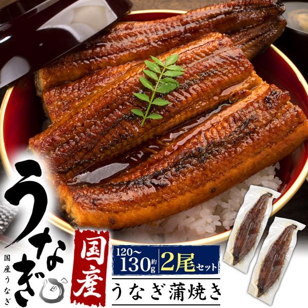 2尾セット 国産うなぎ 蒲焼き (120g-130g 4尾) タレ付き うなぎ蒲焼 国産 鰻 手焼き 日本産 お取り寄せ グルメ 専用包装箱入り 急速冷凍パック 冷凍便配送