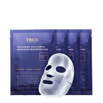 TRUU 5重玻尿酸特潤亮白面膜 4入組