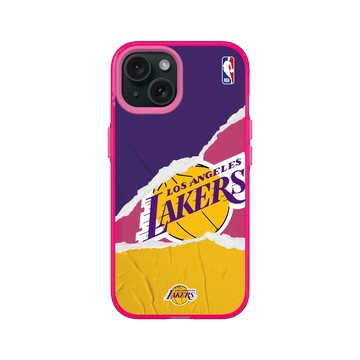 iPhone 15 Clear 粉漾桃 - NBA - 熱血系列-洛杉磯湖人 L.A. Lakers - Sweat and tears