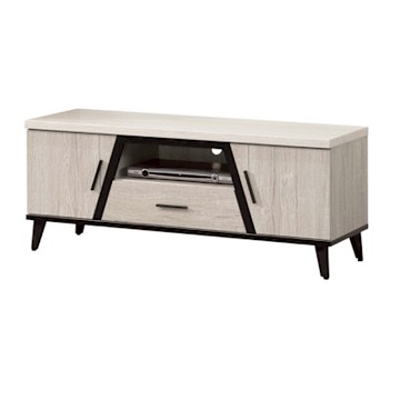 文創集 蒙派可4尺二門單抽電視櫃-120.9x43x49.6cm免組