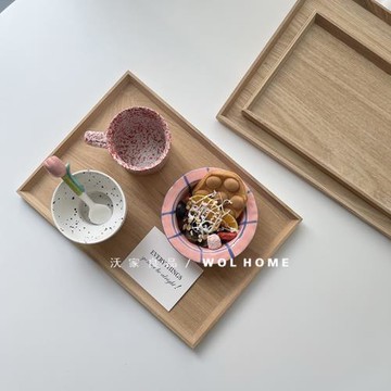水曲柳木制長方形托盤天然日式家用餐盤托盤零食點心甜品托盤茶盤