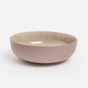 查莉陶瓷碗21.5cm 渲紋淺棕