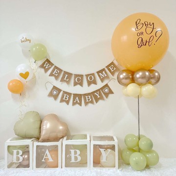 [性別派對佈置套組」性別派對 性別派對道具 氣球套組 揭開性別 性別揭曉 性別氣球 性別趴 性別趴佈置套組 性別派對佈置