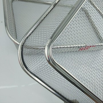 不銹鋼長方形網籃 加粗鋼絲網篩 洗菜籃水果籃 碗筷瀝水籃