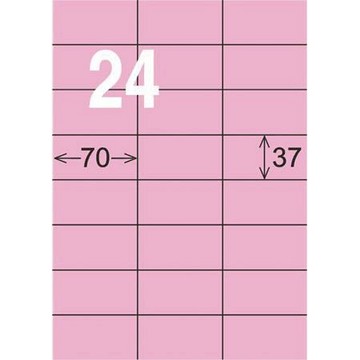 龍德三用列印電腦標籤/LD-802-R-C/粉紅/24格/20張/包