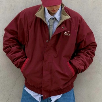 NIKE CLUB CNY 馬年限定 暗紅 立領外套 夾克 搖粒絨 IQ3705-613