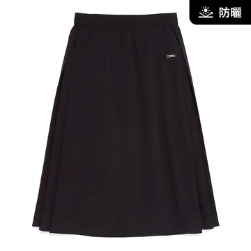 【UPF50+】女裝 ADELIE 涼感彈性A字裙 - 黑色