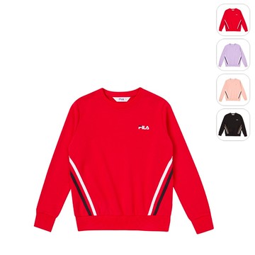 【FILA】KIDS 孩童款 長袖圓領T恤-紅色 1TEY-8503-RD