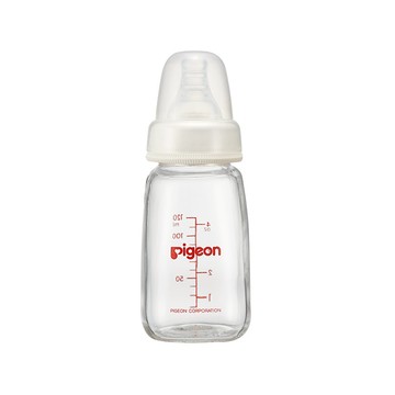 pigeon 貝親 母乳實感標準小玻璃奶瓶 S奶嘴 P00489WS 1個月以上  白色  120ml  1個