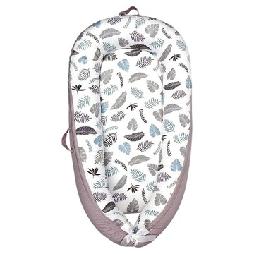 vanibaby 嬰兒床中床豪華組 機洗機烘 頂級純棉  床中床50 x 90cm + 專屬外出袋35 x 17 x 45cm + 洗衣袋80 x 60cm + 防塵袋100 x 60cm + 晾曬網56 x 48(34)cm + 專屬小枕頭28 x 20cm  叢林樹葉