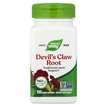 Nature's Way, 南非鉤麻根，100 粒全素膠囊（每粒膠囊 480 毫克）