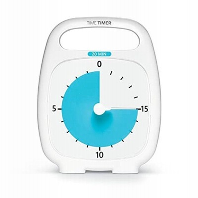 正規品TIME TIMER タイムタイマー 20分 プラス ハンドル付き ホワイト TT20-W 時間管理