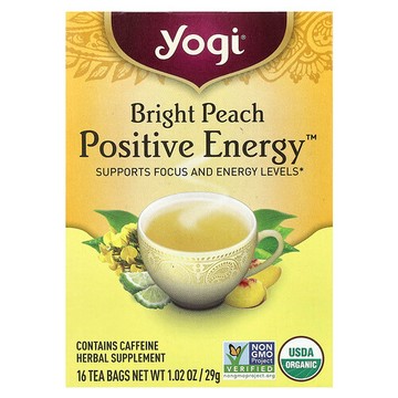 Yogi Tea, 正能量™，明亮桃子味，16 茶包，1.02 盎司（29 克）