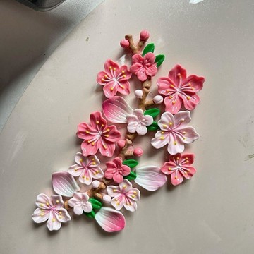 日系車貼💫  電瓶車摩托車汽車3d立體裝飾貼車內擺件花朵中控裝飾新款桃花裝飾  汽車装饰贴