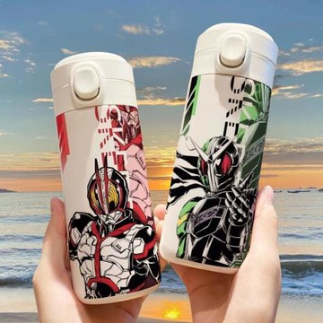 假面騎士周邊保溫杯大容量小巧輕便攜帶學生高顏值水杯子不銹鋼女