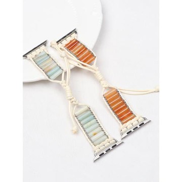 適用apple watch8/7/6 s10/s11蘋果手表串珠手鏈編織民族風表帶女