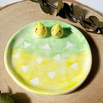 【聖誕禮盒】手捏盤-玄鳳鸚鵡好朋友(小)|免費禮盒和卡片代寫