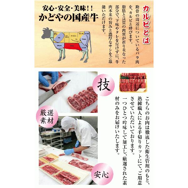 国産牛上カルビ焼肉用500g