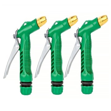 小麥購物 高壓洗車水槍三檔調節噴槍 3個  13cm  綠色