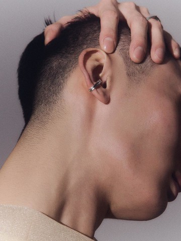 Sterling Silver Leaf Delicate Ear Cuff