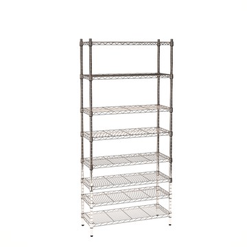 【客尊屋】小資型《粗管徑》35X90X195Hcm 銀衛士八層架