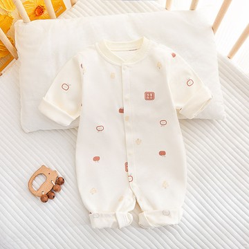 春秋季無骨嬰兒衣服初生寶寶卡通純棉連體衣長袖哈衣外出爬服鑫弘-萌寶童裝可開發票