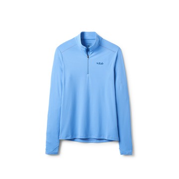 RAB Force LS Zip Wmns 長袖防曬抗臭立領半拉鍊排汗衣 藍知更鳥 女款 #QCC40