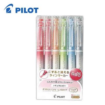 【PILOT 百樂】SFL-60SL-N-S6 螢光魔擦筆-自然色6色/組