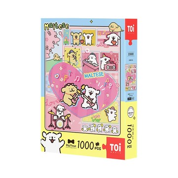 TOi 圖益 【線條小狗系列-小狗音樂會】拼圖1000片 成人治癒玩具DIY生日插畫桌遊卡通動漫IP