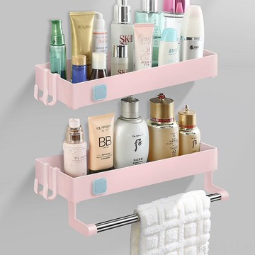 浴室衛生間置物架免打孔多層掛墻收納架牙刷收納壁掛式墻上多功能