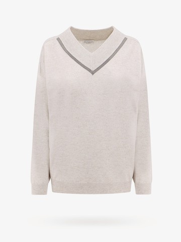 Cashmere sweater with monili profile - BRUNELLO CUCINELLI - gender_Woman