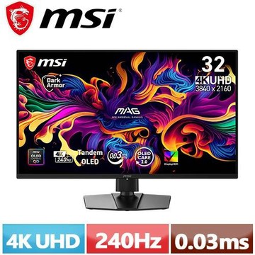 MSI微星 32型 MAG 321UP QD-OLED X24 電競顯示器
